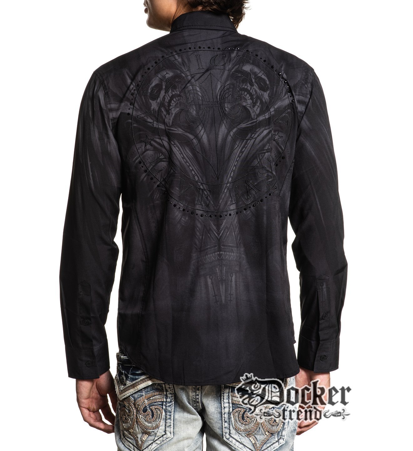 Рубашка Affliction 110WV811 вид со спины